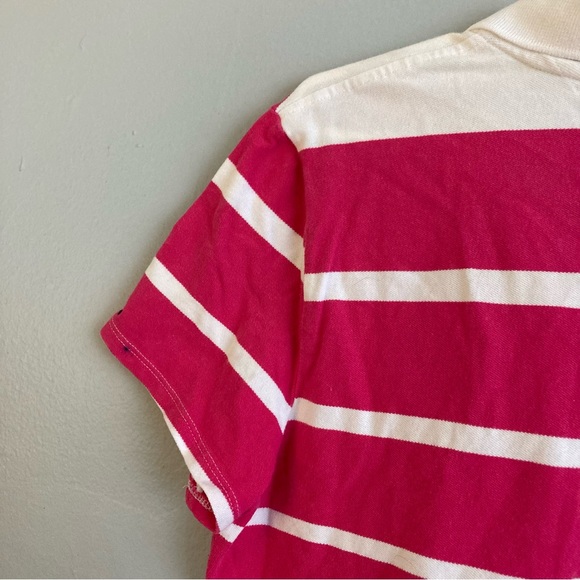 Tommy Hilfiger pink white polo shirt size L - Picture 7 of 8